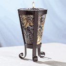 Safari Pattern Cone Shaped Candle and Holder