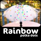 RAINBOW POLKA DOTS | TODDLER girls BOWS 'n BLING tutu