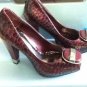 NWOT BCBGirls Maroon Heels With Maroon Buckle Size 6