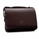 Man's Adjustable Messenger Leather Bag Single Shoulder Brown Handbag