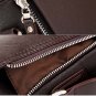 Man's Adjustable Messenger Leather Bag Single Shoulder Brown Handbag