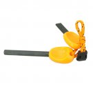 Emergency Flint Fire Starter with Whistle, Compass, Saw and Ruler