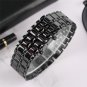 JAPANESE IRON SAMURAI Faceless black/red Modern LED watch,day /date, quartz