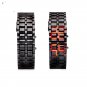 JAPANESE IRON SAMURAI Faceless black/red Modern LED watch,day /date, quartz