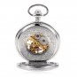 Mechanical pocket watch, Double Hunter,skeleton style with two opening covers.