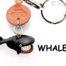 Whale Handmade Leather Fish/sea Animals Keychain *VANCA* Made in Japan #56320
