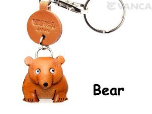 Bear Handmade Leather Animals Keychain/Charm *VANCA*  Made in Japan #56201