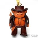 Sheriff Handmade Leather Western Keychain/Charm *VANCA* Made in Japan #56823
