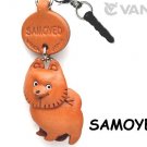 Samoyed Leather Smartphone Earphone Jack Accessory *VANCA* Made in Japan #43872
