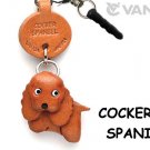 Cocker Spaniel Leather Earphone Jack Accessory *VANCA* Made in Japan #43760