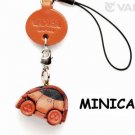 Minicar Handmade Leather Mobile/Cell Phone Charm *VANCA* Made in Japan #46573