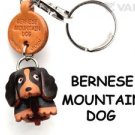 Bernese Mountain Dog Handmade Leather Dog Keychain *VANCA* Made in Japan #56706