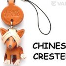 Chinese Crested Leather Dog cell/mobile phone charm *VANCA* Made in Japan #46780