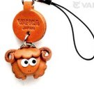 Little Sheep Handmade Leather Mobile/ Phone Charm *VANCA* Made in Japan #46261