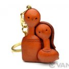 Lovers Handmade Leather Art Keychain/Charm *VANCA* Made in Japan #56804 KH