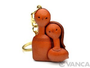 Lovers Handmade Leather Art Keychain/Charm *VANCA* Made in Japan #56804 KH