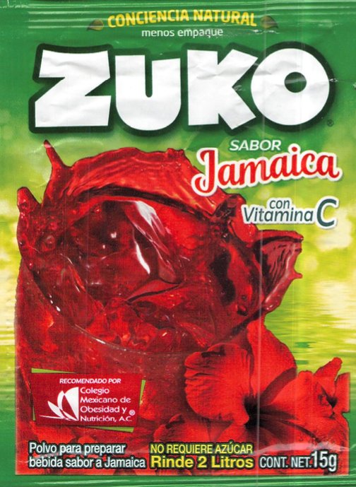 Zuko Jamaica (Hibiscus Flavor) Powdered Drink Mix, Packets Make 2
