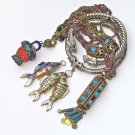 Chinese Antique Faience, Cloisonne Necklaces