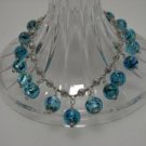 Dichroic Glass and Sterling Silver Bracelet
