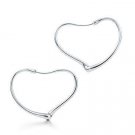 Open Heart Hoop Earring - Medium