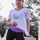 LvA Logo Workout V Live Accomplished tee shirt t microfiber white new