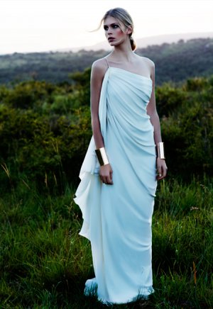 Simple Fashion One Shoulder Wedding Dress