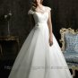 A line Cap Sleeve Wedding Dress