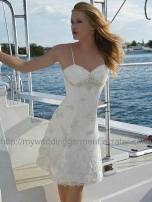 Beach Sexy Short Wedding Gown