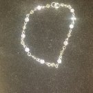 Pink and Grey bead link bracelet