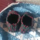 Crocheted children slippers