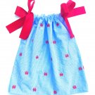 SEERSUCKER CRAB Handmade Infant/Toddler Dress/Blouse   SIZE: 6-12MO