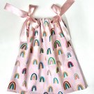 BLUSH RAINBOW- Handmade Infant/Toddler Dress/Blouse    SIZE:6-12MO