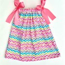 CHEVRON- Handmade Infant/Toddler Dress/Blouse   SIZE: 18-24MO