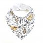 BLK WHT TAN ANIMALS- Handmade Bandana Bib      SIZE: ONE SIZE