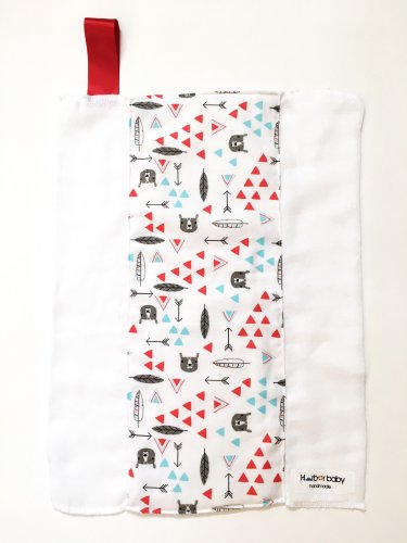 RED WHITE BLU TRIANGE- Handmade Burp Cloth/Cloth Diaper