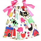FARM FRIENDS- Handmade Infant/Toddler Dress/Blouse   SIZE: 12-18MO