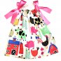 FARM FRIENDS- Handmade Infant/Toddler Dress/Blouse   SIZE: 12-18MO