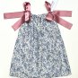 VINTAGE BLUE IVORY- Handmade Infant/Toddler Dress/Blouse    SIZE: 12-18MO
