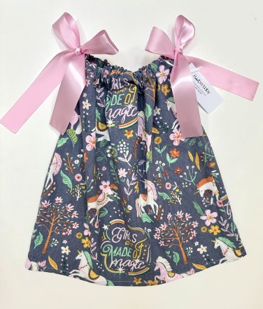 UNICORN MAGIC- Handmade Infant/Toddler Dress/Blouse    SIZE:  12-18MO
