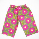 BRT PNK GRY FLWR- Handmade Infant/Toddler Lounge Pants   SIZE:6-12MO