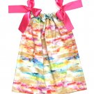 WATERCOLOR- Handmade Infant/Toddler Dress/Blouse     SIZE: 12-18MO