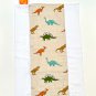 BEIGE DINOSAUR- Handmade Burp Cloth/Cloth Diaper     ONE SIZE