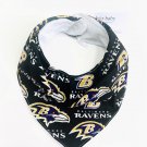 RAVENS- Handmade Bandana Bib      ONE SIZE