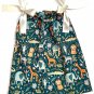 ZOO ANIMALS- Handmade Infant/Toddler Dress/Blouse     SIZE: 18-24MO