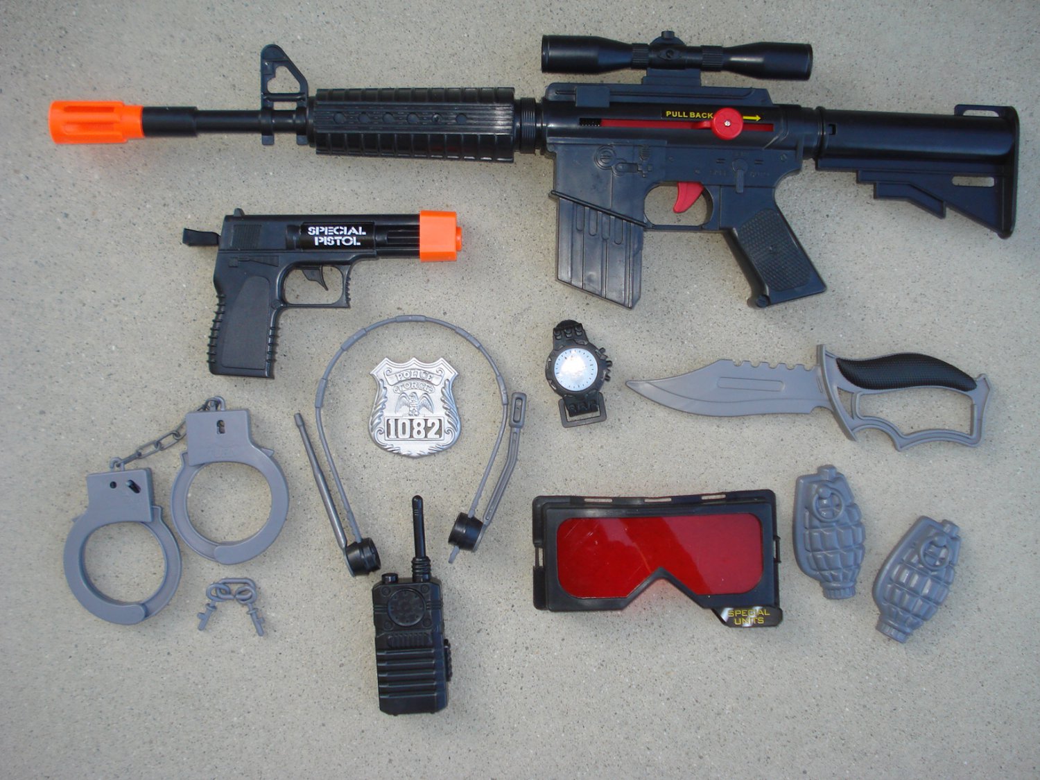 special police weapons toy set