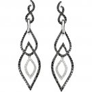 1 1/3 ct tw Black & White Diamond Earrings