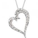 1/4 ct tw Diamond Heart Necklace