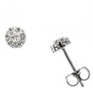 Diamond Cluster Earrings 3/8 CT TW