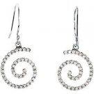1/5 ct tw Diamond Spiral Earrings