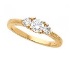 .50 CT TW Diamond 14k Yellow Gold Engagement Ring